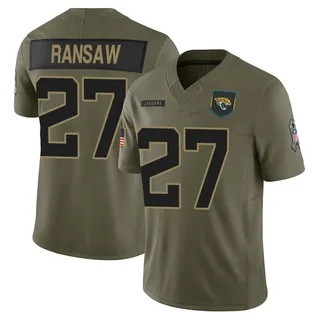 Caleb Ransaw Jacksonville Jaguars Youth Limited 2025 Salute to Service Nike Jersey - Olive