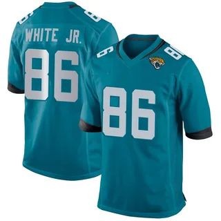 David White Jr. Jacksonville Jaguars Youth Game Teal Nike Jersey - White