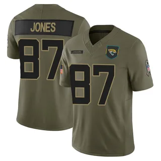 J.J. Jones Jacksonville Jaguars Men's Limited 2025 Salute to Service Nike Jersey - Olive
