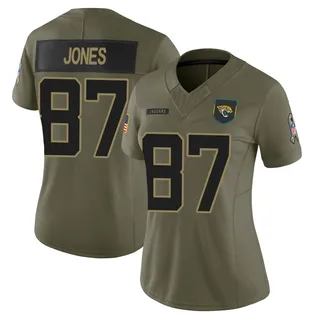 J.J. Jones Jacksonville Jaguars Women's Limited 2025 Salute to Service Nike Jersey - Olive