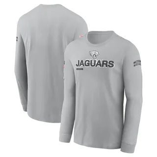Jacksonville Jaguars 2024 Salute To Service Long Sleeve T-Shirt Gray