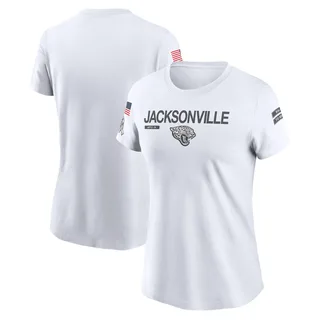 Jacksonville Jaguars Women's 2024 Salute To Service Legend Performance T-Shirt White