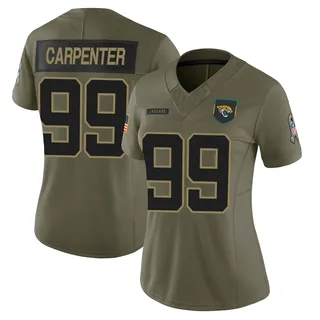 James Carpenter Jacksonville Jaguars Women's Limited 2025 Salute to Service Nike Jersey - Olive
