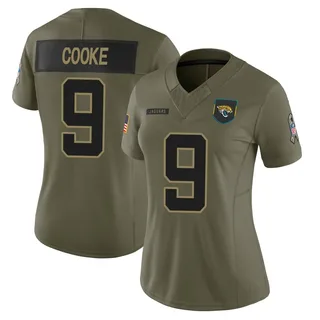 Logan Cooke Jacksonville Jaguars Women's Limited 2025 Salute to Service Nike Jersey - Olive