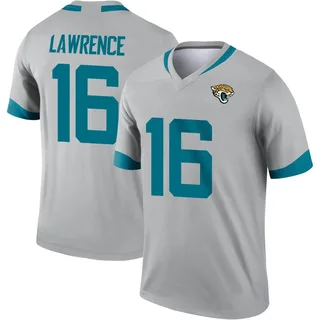 Men's Trevor Lawrence Jacksonville Jaguars Men's Legend Silver Inverted Nike Jersey