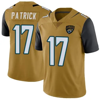 Tim Patrick Jacksonville Jaguars Men's Limited Color Rush Vapor Untouchable Nike Jersey - Gold