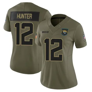 Travis Hunter Jacksonville Jaguars Women's Limited 2025 Salute to Service Nike Jersey - Olive
