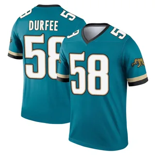 Zach Durfee Jacksonville Jaguars Men's Legend Prowler Throwback Nike Jersey - Teal