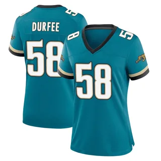 Zach Durfee Jacksonville Jaguars Women's Game Prowler Throwback Nike Jersey - Teal