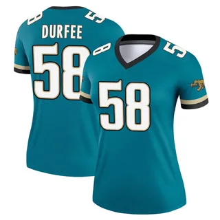 Zach Durfee Jacksonville Jaguars Women's Legend Prowler Throwback Nike Jersey - Teal