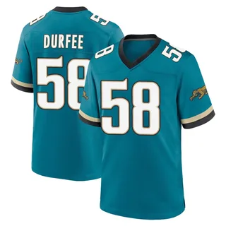 Zach Durfee Jacksonville Jaguars Youth Game Prowler Throwback Nike Jersey - Teal